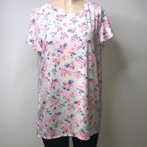 2x$18 West Loop Size Xtra Large Multi Floral Print Tunic With Side Slits. New